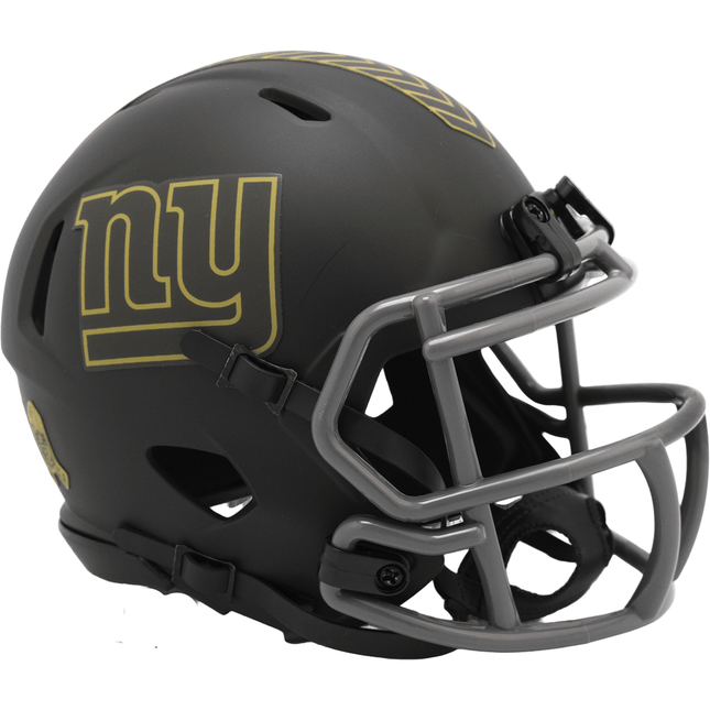 New York Giants 2025 Salute To Service Riddell NFL Speed Mini Helmet - GT - Wholesale.com