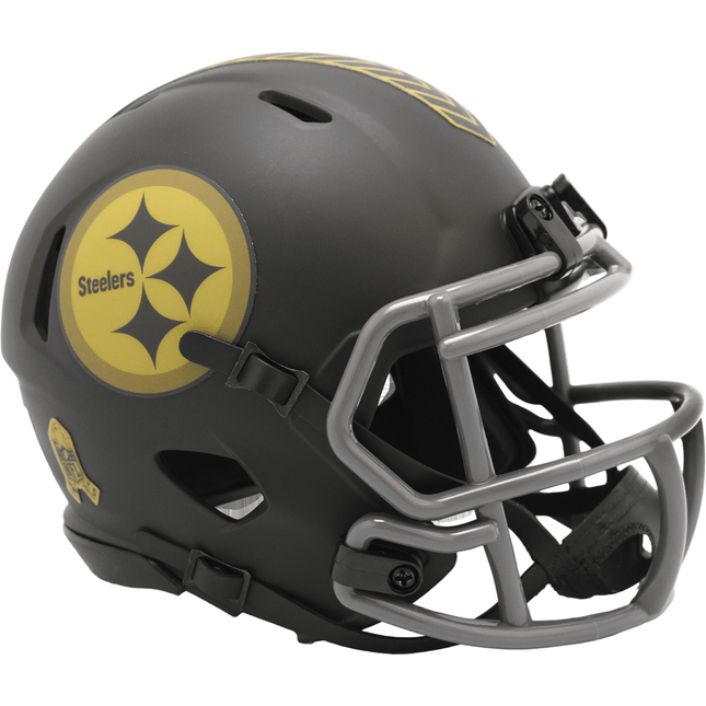 Pittsburgh Steelers 2025 Salute To Service Riddell NFL Speed Mini Helmet - GT - Wholesale.com