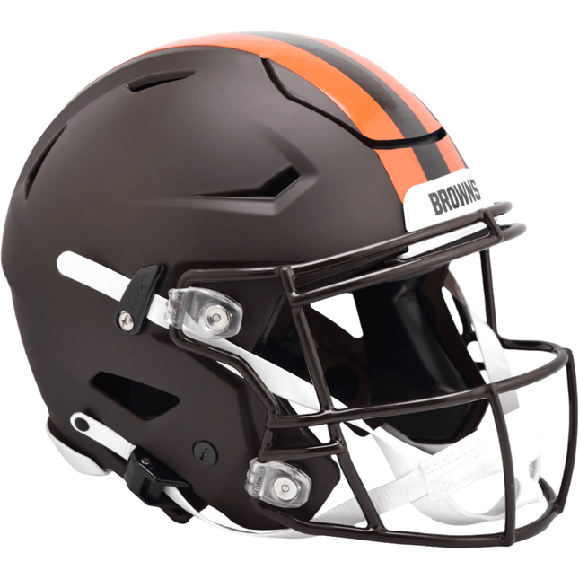 Cleveland Browns 2025 On Field Alternate Riddell NFL Authentic Speedflex Full Size Helmet - GT - Wholesale.com