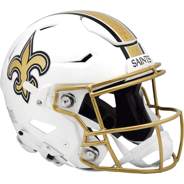 New Orleans Saints 2025 On Field Alternate Riddell NFL Authentic Speedflex Full Size Helmet - GT - Wholesale.com