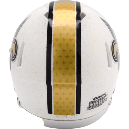 New Orleans Saints 2025 On Field Alternate Riddell NFL Speed Mini Helmet - GT - Wholesale.com