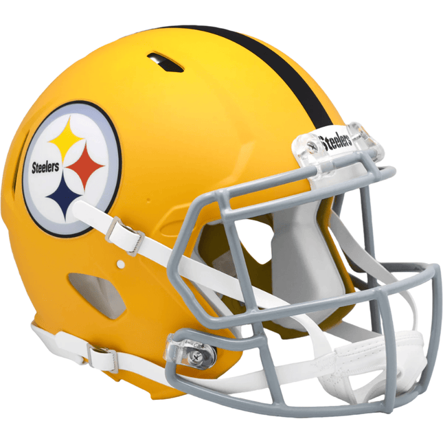 Pittsburgh Steelers 2025 On Field Alternate Riddell NFL Authentic Speed Full Size Helmet - GT - Wholesale.com