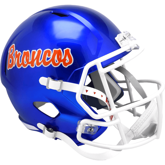 Boise State Broncos Script Riddell NCAA Deluxe Replica Speed Full Size Helmet - GT - Wholesale.com