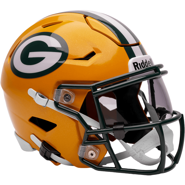 Green Bay Packers Riddell NFL SpeedFlex Mid - size Helmet - GT - Wholesale.com