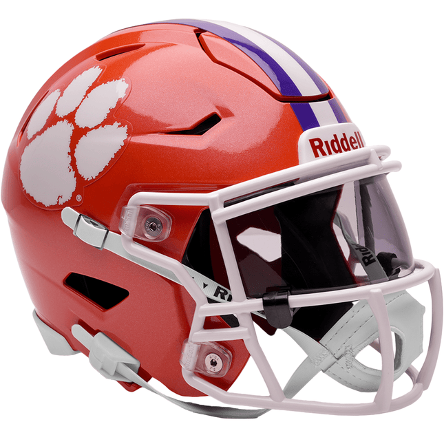 Clemson Tigers NCAA Riddell College SpeedFlex Mid - size Helmet - GT - Wholesale.com