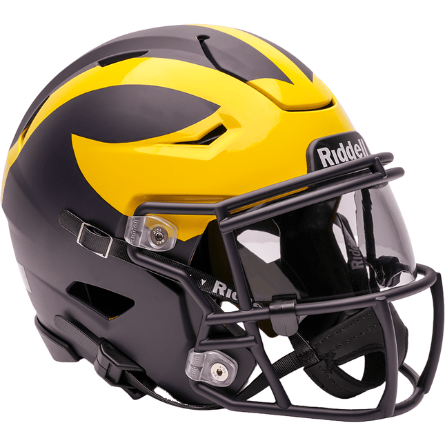 Michigan Wolverines NCAA Riddell College SpeedFlex Mid - size Helmet - GT - Wholesale.com