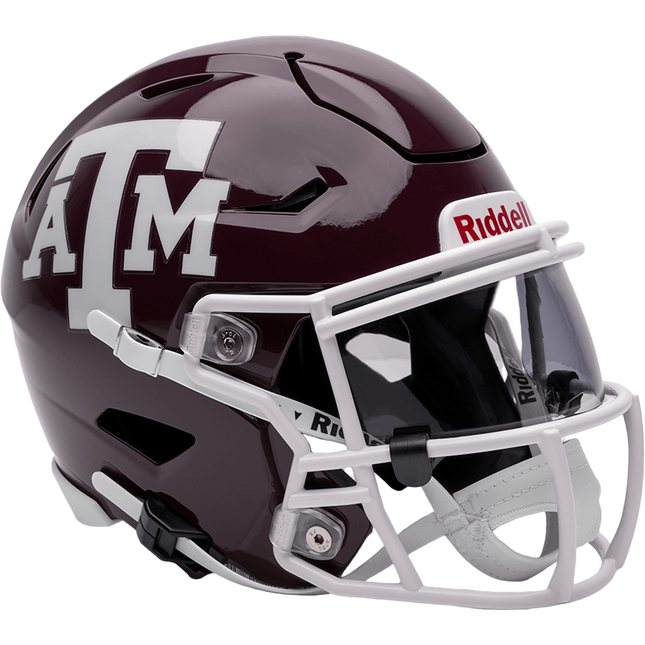 Texas A&M NCAA Riddell College SpeedFlex Mid - size Helmet - GT - Wholesale.com