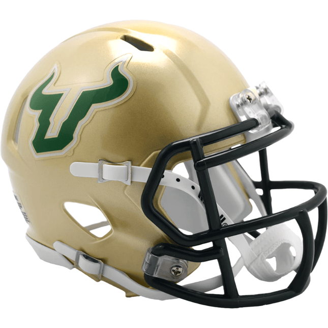 South Florida Bulls Gold Riddell NCAA Speed Mini Helmet - GT - Wholesale.com