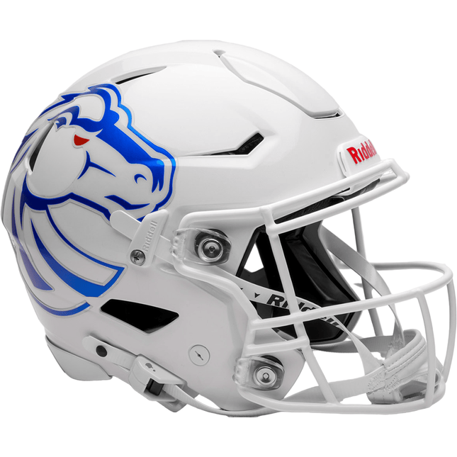 Boise State Broncos White Riddell NCAA Authentic SpeedFlex Full Size Helmet - GT - Wholesale.com