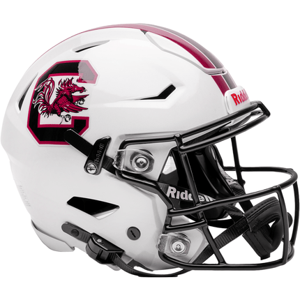 South Carolina Gamecocks White Riddell NCAA Authentic SpeedFlex Full Size Helmet - GT - Wholesale.com