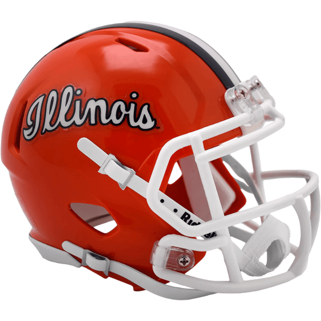 Illinois Script Orange Riddell NCAA Speed Mini Helmet - GT - Wholesale.com