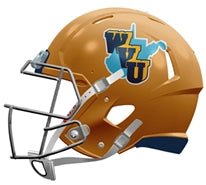West Virginia Mountaineers Gold Throwback Riddell NCAA Authentic Speed Full Size Helmet - GT - Wholesale.com
