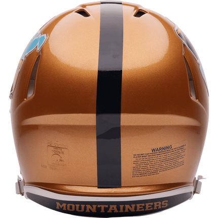 West Virginia Mountaineers Gold Throwback Riddell NCAA Authentic Speed Full Size Helmet - GT - Wholesale.com