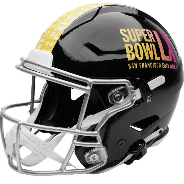 Super Bowl 60 LX Riddell NFL SpeedFlex Authentic Full Size Helmet - GT - Wholesale.com