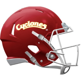 Iowa State Cyclones Script Red Riddell NCAA Authentic Speed Full Size Helmet - GT - Wholesale.com