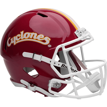 Iowa State Cyclones Script Red Riddell NCAA Deluxe Replica Speed Full Size Helmet - GT - Wholesale.com