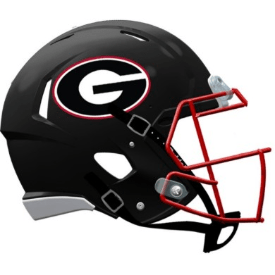Georgia Bulldogs Black Riddell NCAA Authentic Speed Full Size Helmets - GT - Wholesale.com