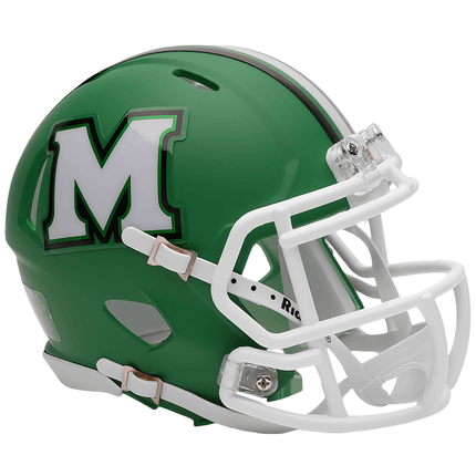 Marshall Thundering Herd Flat Green Riddell NCAA Speed Mini Helmet - GT - Wholesale.com