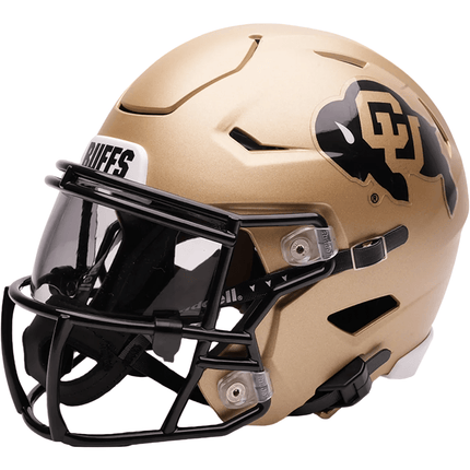 Colorado Buffaloes Gold NCAA Riddell College Mid-size SpeedFlex Helmet - GT-Wholesale.com