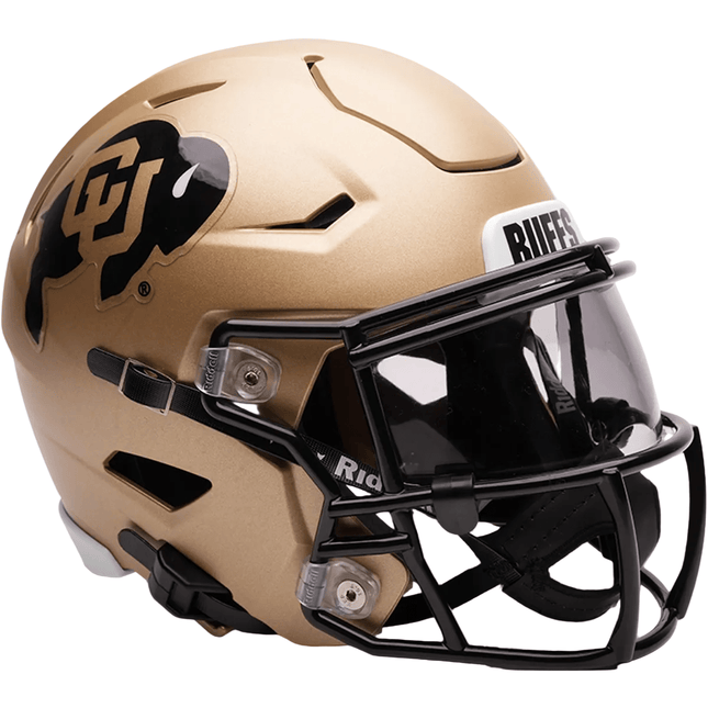 Colorado Buffaloes Gold NCAA Riddell College Mid-size SpeedFlex Helmet - GT-Wholesale.com
