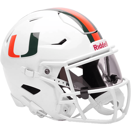 Miami Hurricanes NCAA Riddell College Mid-size SpeedFlex Helmet - GT-Wholesale.com