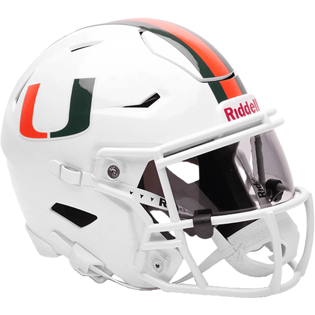 Miami Hurricanes NCAA Riddell College Mid-size SpeedFlex Helmet - GT-Wholesale.com