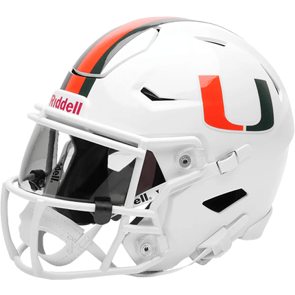 Miami Hurricanes NCAA Riddell College Mid-size SpeedFlex Helmet - GT-Wholesale.com