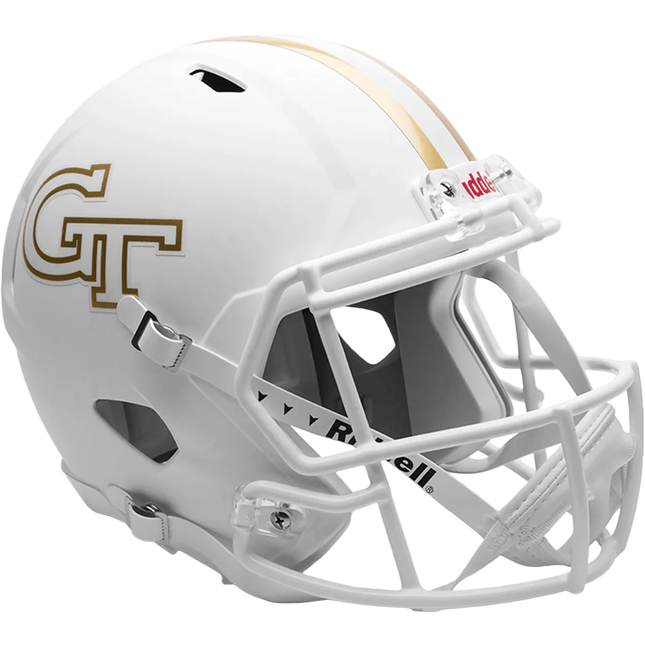Georgia Tech Yellow Jackets White Riddell NCAA Replica Speed Full Size Helmet - GT - Wholesale.com