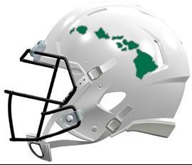 Hawaii Warriors White Riddell NCAA Speed Replica Full Size Helmet - GT - Wholesale.com