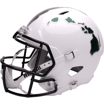 Hawaii Warriors White Riddell NCAA Speed Replica Full Size Helmet - GT - Wholesale.com