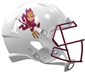 Arizona State Sun Devils White Sparky 2025 Riddell NCAA Deluxe Replica Speed Full Size Helmet - GT - Wholesale.com