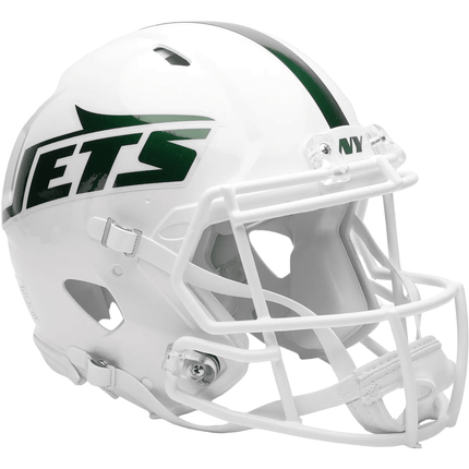 New York Jets White Out 2026 On Field Alternate Riddell NFL Authentic Speed Full Size Helmet - GT-Wholesale.com