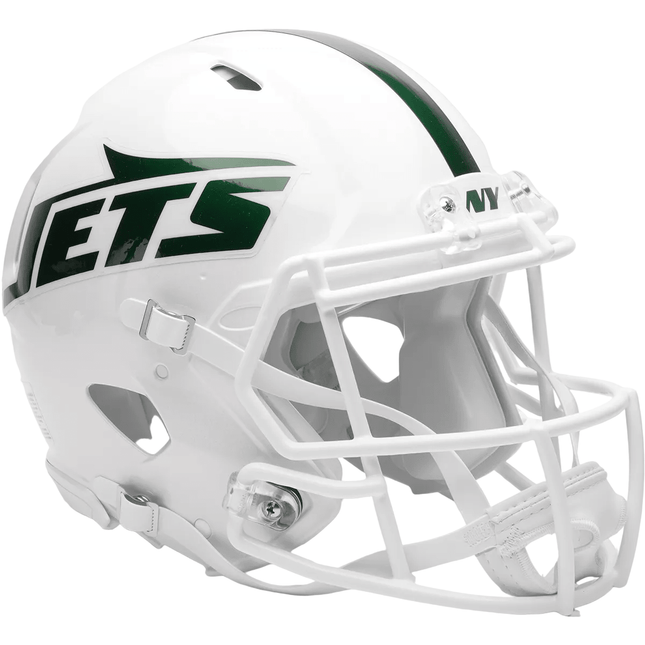 New York Jets White Out 2026 On Field Alternate Riddell NFL Authentic Speed Full Size Helmet - GT-Wholesale.com