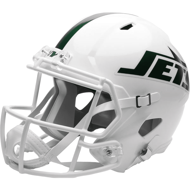 New York Jets White Out 2026 On Field Alternate Riddell NFL Deluxe Replica Speed Full Size Helmet - GT-Wholesale.com