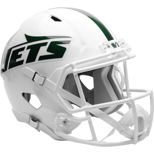New York Jets White Out 2026 On Field Alternate Riddell NFL Deluxe Replica Speed Full Size Helmet - GT-Wholesale.com