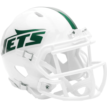 New York Jets White Out 2026 On Field Alternate Riddell NFL Speed Mini Helmet - GT-Wholesale.com
