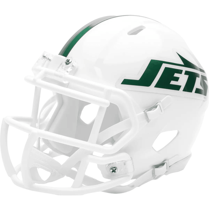 New York Jets White Out 2026 On Field Alternate Riddell NFL Speed Mini Helmet - GT-Wholesale.com