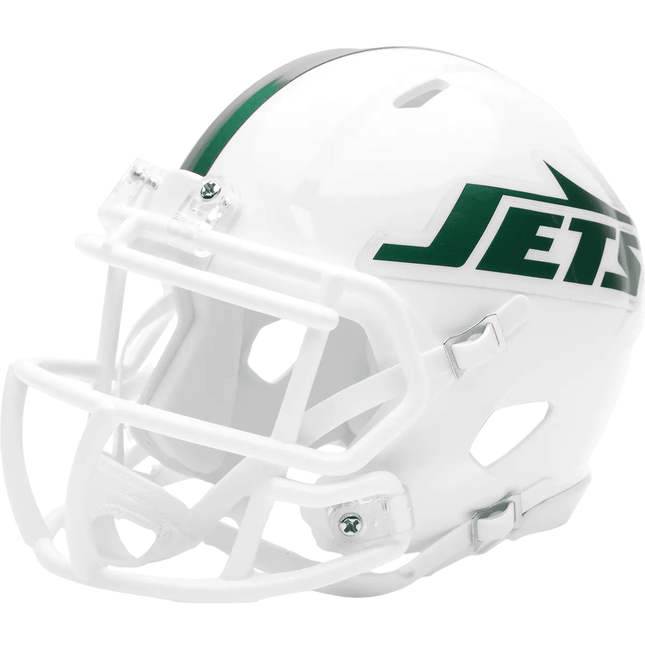 New York Jets White Out 2026 On Field Alternate Riddell NFL Speed Mini Helmet - GT-Wholesale.com
