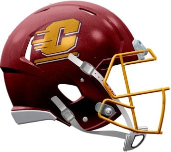 Central Michigan Chippewas Riddell NCAA Riddell Deluxe Replica Speed Full-Size Helmet - GT-Wholesale.com