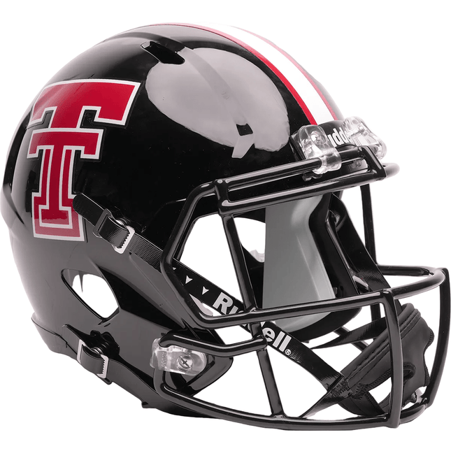Texas Tech Red Raiders Black 2026 Riddell NCAA Deluxe Replica Speed Full Size Helmet - GT-Wholesale.com
