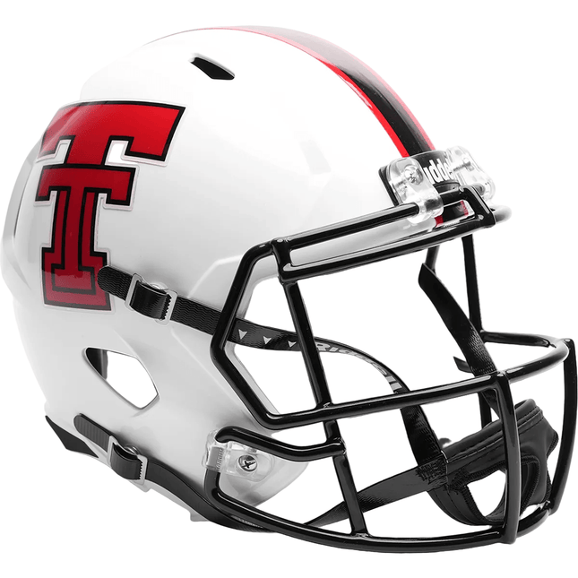Texas Tech Red Raiders White 2026 Riddell NCAA Deluxe Replica Speed Full Size Helmet - GT-Wholesale.com
