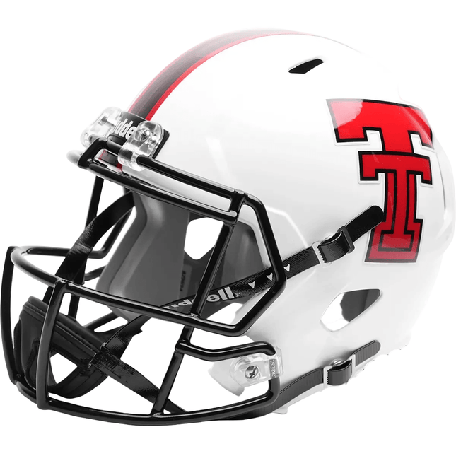 Texas Tech Red Raiders White 2026 Riddell NCAA Deluxe Replica Speed Full Size Helmet - GT-Wholesale.com