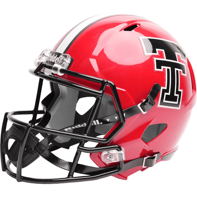 Texas Tech Red Raiders Red 2026 Riddell NCAA Deluxe Replica Speed Full Size Helmet - GT-Wholesale.com