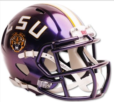 LSU Tigers Lucid Purple Authentic Riddell NCAA Speed Full Size Helmet - GT - Wholesale.com