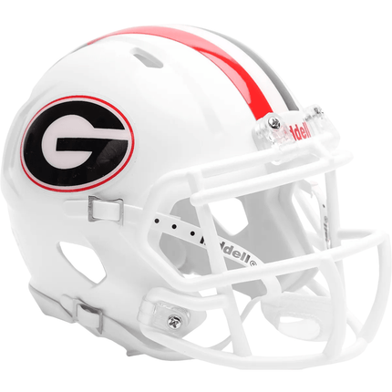 Georgia Bulldogs White Riddell NCAA Authentic Speedflex Full Size Helmet - GT-Wholesale.com