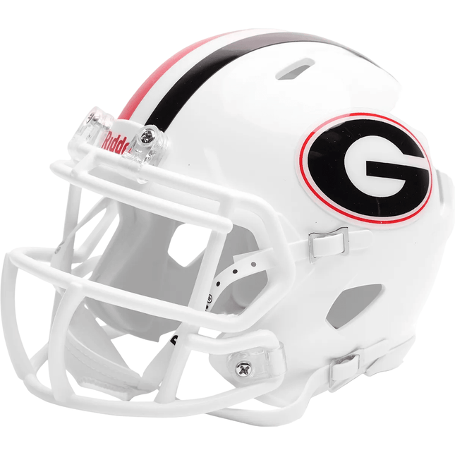Georgia Bulldogs White Riddell NCAA Speed Mini Helmet - GT-Wholesale.com