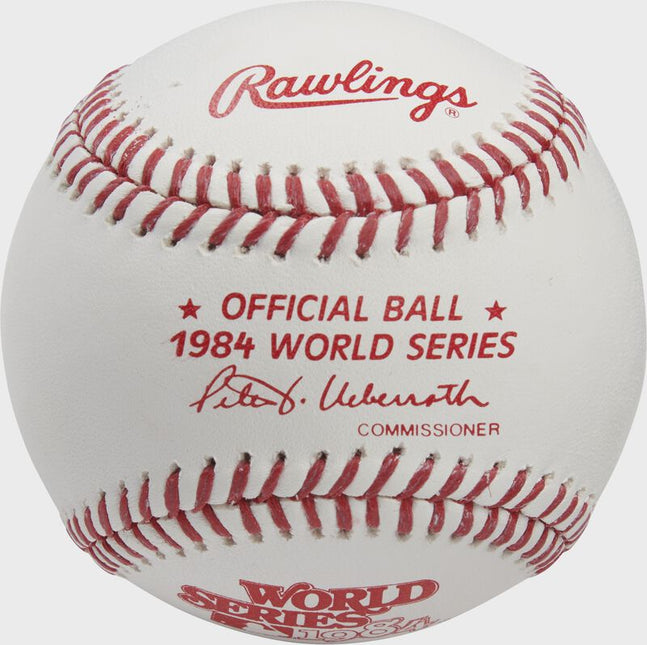 1984 World Series Rawlings Official MLB Leather Game Baseball Peter Ueberroth - 1