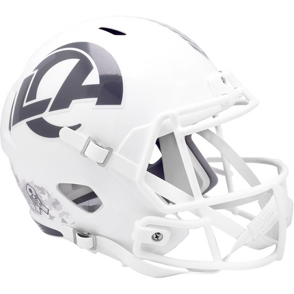 Los Angeles Rams 2024 Salute To Service Riddell NFL Deluxe Replica Speed Full Size Helmet