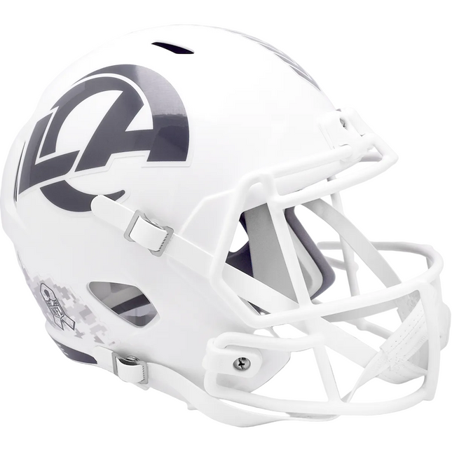 Los Angeles Rams 2024 Salute To Service Riddell NFL Deluxe Replica Speed Full Size Helmet