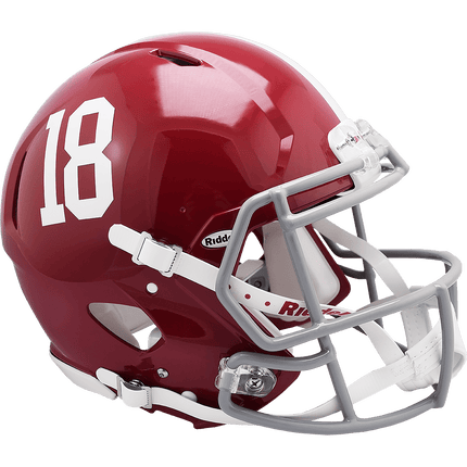 Alabama Crimson Tide #18 Riddell NCAA Authentic Speed Full Size Helmet